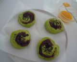 ヘルシー‼青汁で抹茶かのこ風菓子パン作り方5写真