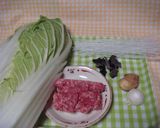 春雨と白菜のみそ味マーボー炒め煮作り方1写真