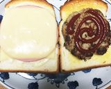 チーズバーガーみたいなトーストサンド作り方2写真