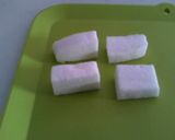 餃子の皮のはんぺんチーズ巻き作り方1写真