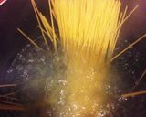 桜海老と長ネギの和風パスタ作り方1写真