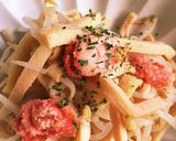 節約＊もやしと高野豆腐の半生明太子炒め作り方6写真