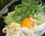たっぷりネギの釜玉ぶっかけうどん作り方2写真