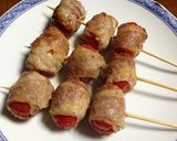 ミニトマトの豚巻き串焼き作り方6写真