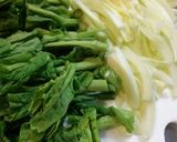 簡単☆菜の花キャベツペペロンチーノ☆作り方1写真