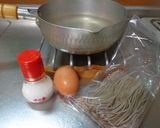 最速の釜玉そば作り方1写真