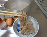 最速の釜玉そば作り方3写真