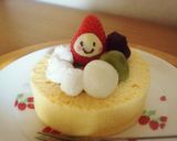 ひなまつりにも♡抹茶ロールケーキ風作り方15写真