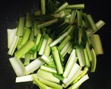 小松菜とエノキのピリ辛炒め作り方1写真
