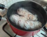 鶏胸肉deジューシーハム作り方7写真
