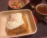 とろーり目玉焼きのせチキンライス作り方12写真