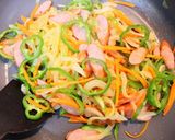簡単❀カレー入りナポリタン風焼きそば❀作り方5写真