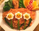 キャラ弁＊うずらの卵のお花＊オムライス風作り方5写真