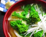 菜の花と湯葉のあんかけうどん作り方6写真