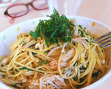 大葉たっぷり！えのきとツナの和風パスタ★作り方5写真