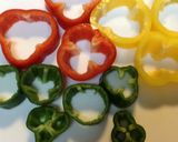 ピーマンとパプリカの肉詰め作り方1写真
