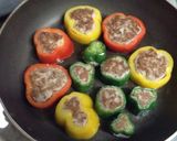 ピーマンとパプリカの肉詰め作り方4写真