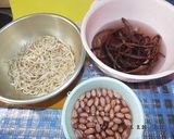 切干大根と芋がらの煮物落花生入り作り方1写真