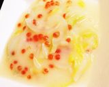 日本酒に！白菜といくらの白味噌あんかけ作り方3写真