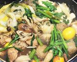 鶏すき焼き。今日は鶏の日、明日は親子丼！作り方6写真