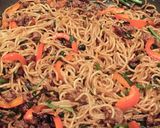 甜麺醤にら焼きそば作り方3写真