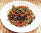 甜麺醤にら焼きそば作り方4写真