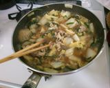 簡単！　ニラ　白菜　豚バラの　炒め煮♪　作り方6写真