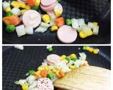 巻く手間なし！目玉焼きのせチキンライス♪作り方2写真