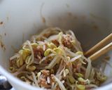 豆もやしとツナのコチュ醤油麹和え作り方3写真