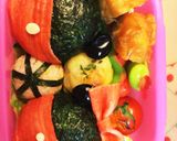 キャラ弁＊ミッキーミニー作り方1写真