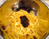 糖質制限パスタ！高菜としらすの和風パスタ作り方3写真