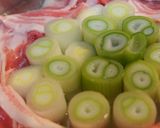豚バラ肉で、スタンディングねぎ鍋作り方2写真
