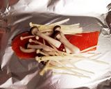 簡単！トースターで！鮭とキノコホイル焼き作り方2写真