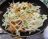 我流あり合わせ野菜ソース焼きそば作り方4写真