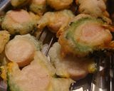 ゴーヤと魚肉ソーセージを合体サクサク揚げ作り方3写真