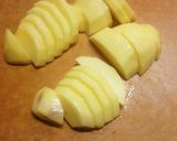 ポテトとしいたけのソテー、オリーブ油がけ作り方2写真