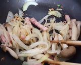牛乳とチーズの野菜たっぷりカルボナーラ作り方5写真