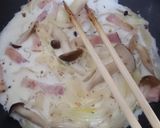 牛乳とチーズの野菜たっぷりカルボナーラ作り方6写真
