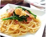 菜の花toふわふわ卵no和風パスタ作り方7写真