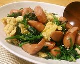 中華風ソーセージとほうれん草の炒めもの♪作り方10写真