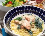 ほうれん草とサーモンのクリームパスタ作り方11写真