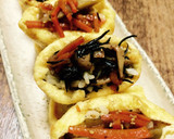 ★きんぴらごぼうとひじきの焼きお稲荷☻⋆作り方4写真