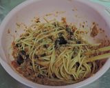 ナスと鮭の水煮の冷製トマトスパゲッティ♪作り方5写真