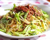 ひき肉＆ナムルのごまだれ冷やし中華作り方5写真