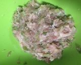 鳥もも肉と豚バラを叩いて手作り餃子作り方5写真