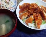 鶏むね肉を照り焼きで☆ガッツリむねテリ丼作り方14写真