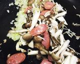 きのこのチーズリゾット。朝、昼食に！作り方2写真