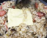 きのこのチーズリゾット。朝、昼食に！作り方4写真