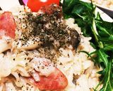 きのこのチーズリゾット。朝、昼食に！作り方5写真