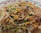 塩炒り卵で♪三つ葉ともやしの豚バラ炒め作り方5写真